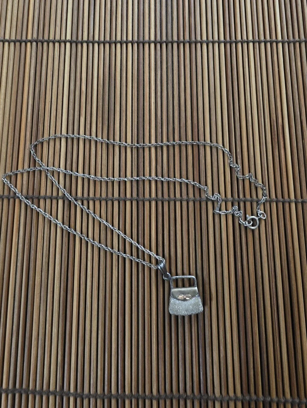 Sterling Silver, 12k Purse Necklace (Vintage)